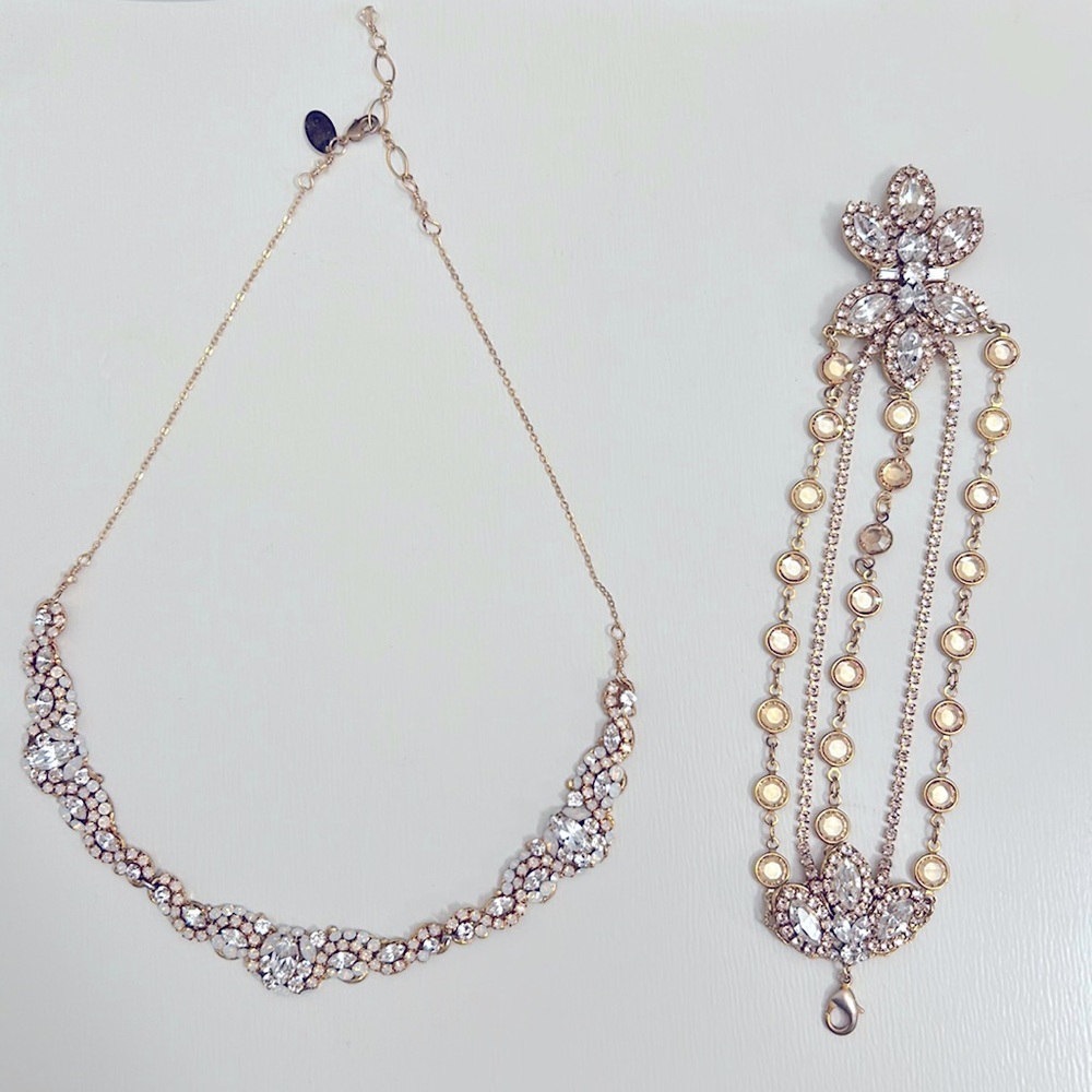 Rose Gold Necklace and Bracelet Set